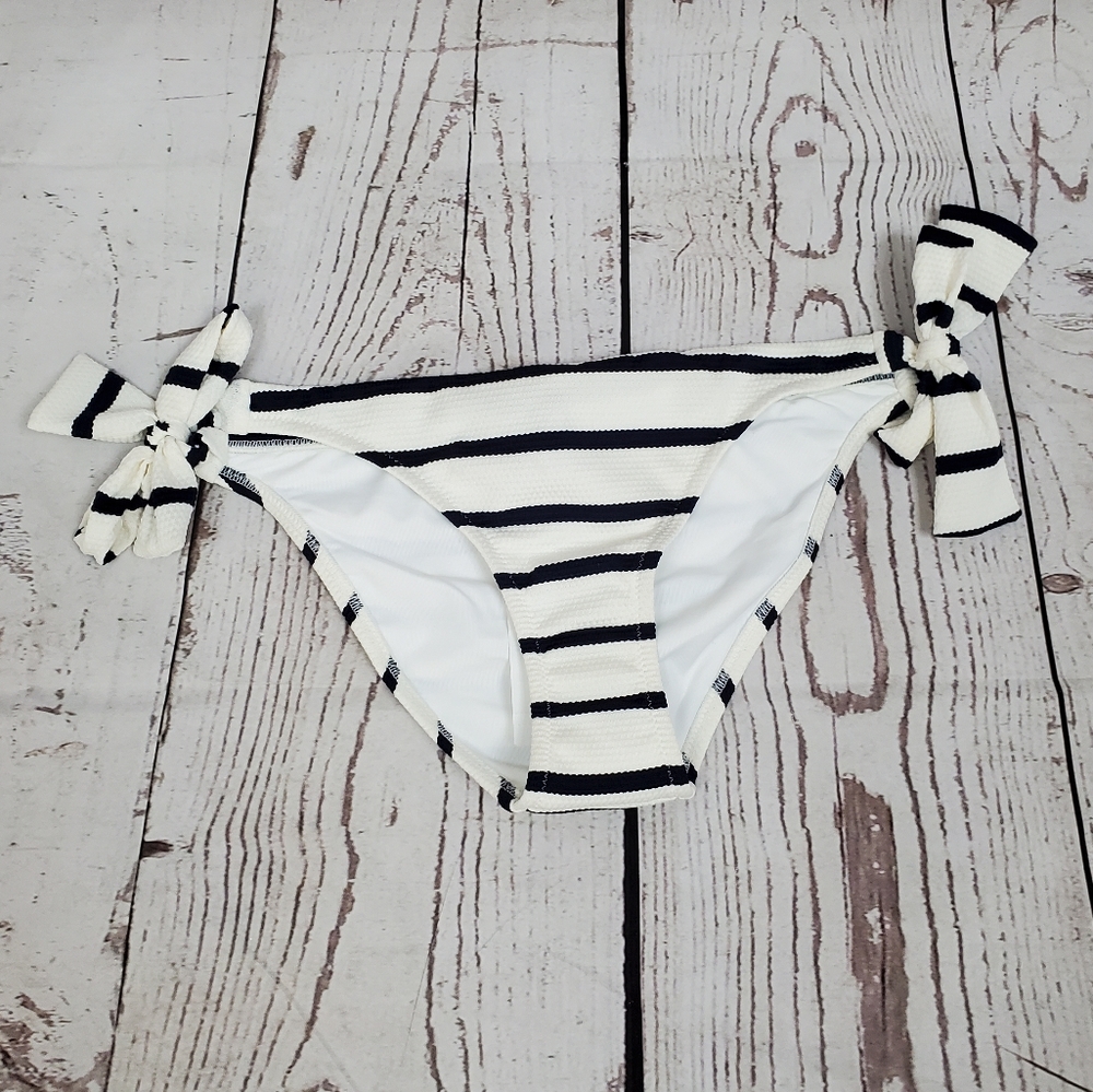 NWT Melissa Odabash side tie striped bikini bottom